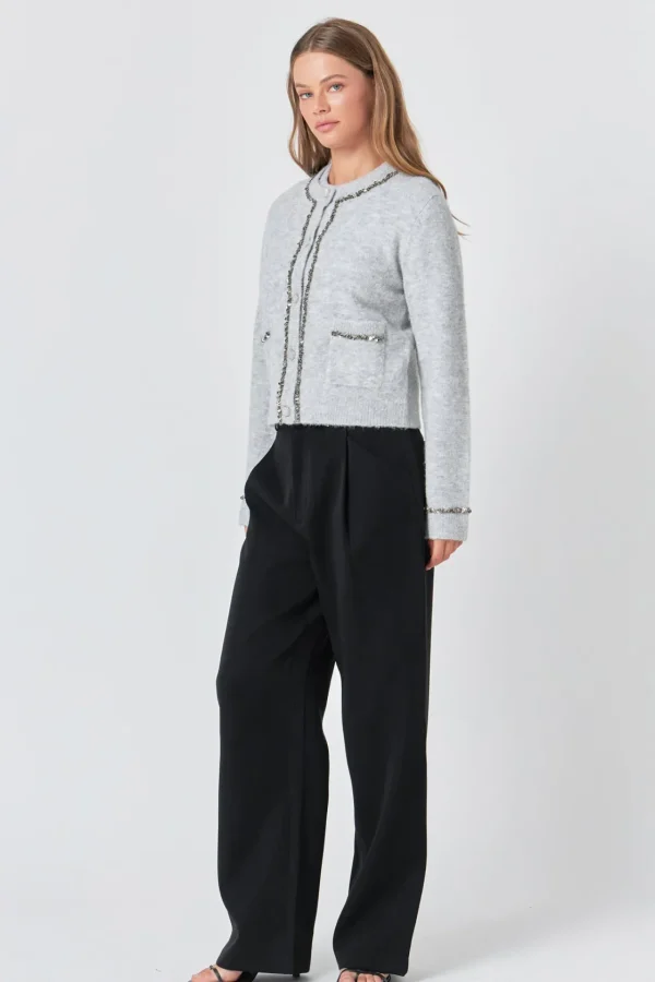 ENDLESS ROSE Sweaters & Knits | Tops*- Sequins Trim Cardigan