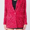 ENDLESS ROSE Blazers | Tops*- Sequins Velvet Blazer FUCHSIA