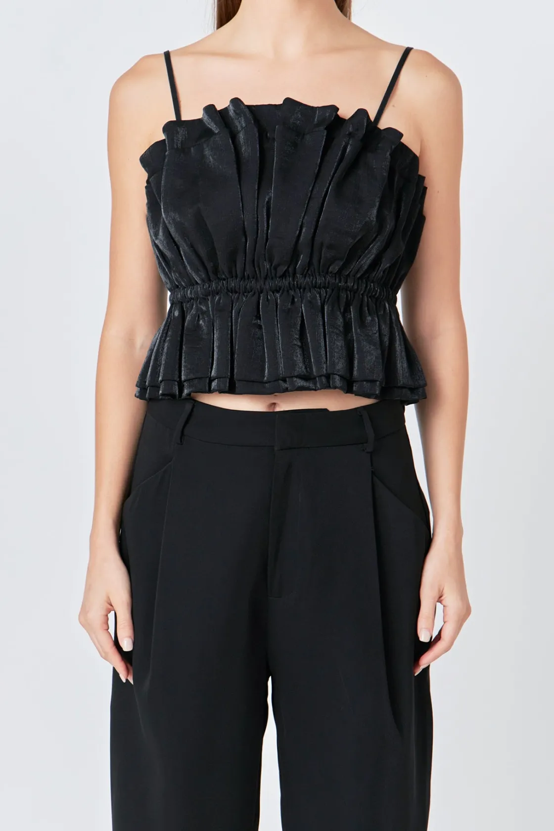 endless_rose__sheen_ruffl_0.webp ENDLESS ROSE Tops*- Sheen Ruffled Strapless Top
