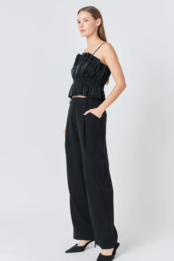 ENDLESS ROSE Tops*- Sheen Ruffled Strapless Top