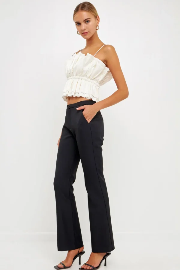 ENDLESS ROSE Tops*- Sheen Ruffled Strapless Top