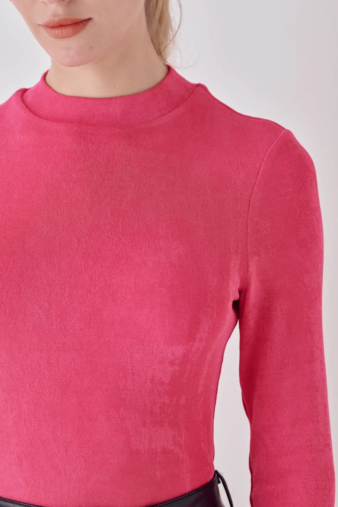 endless_rose__sheen_stret_10.webp ENDLESS ROSE Tops*- Sheen Stretch Long Sleeve Top
