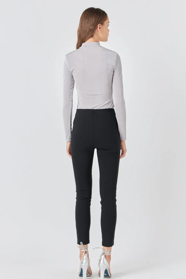 ENDLESS ROSE Tops*- Sheen Stretch Long Sleeve Top