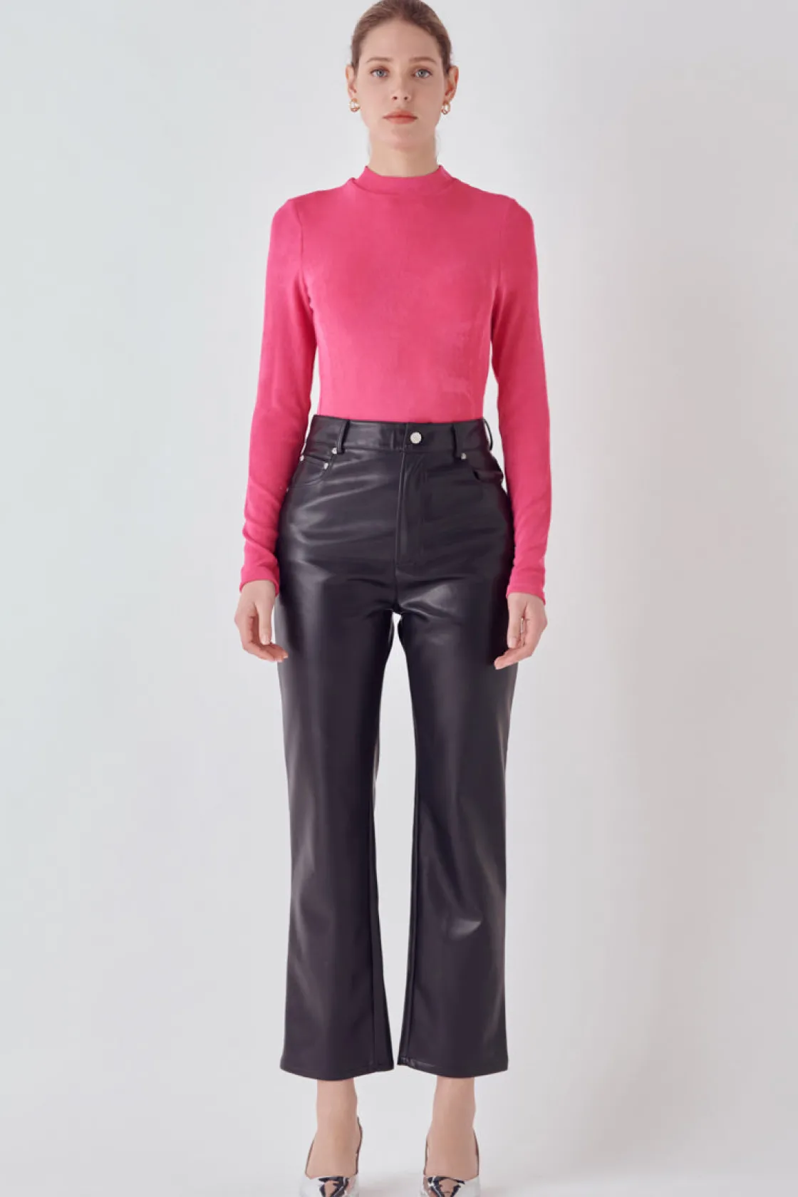 endless_rose__sheen_stret_9.webp ENDLESS ROSE Tops*- Sheen Stretch Long Sleeve Top