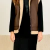 ENDLESS ROSE Jackets & Coats | Tops*- Sherpa Lined Faux Leather Vest CHOCOLATEBROWN