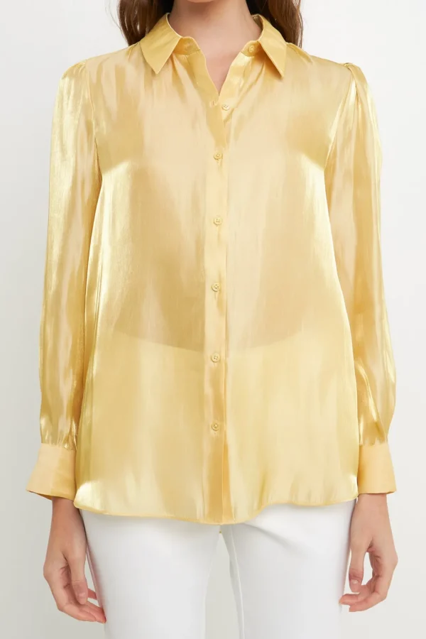 ENDLESS ROSE Shirts & Blouses | Tops*- Shiny Dress Shirt
