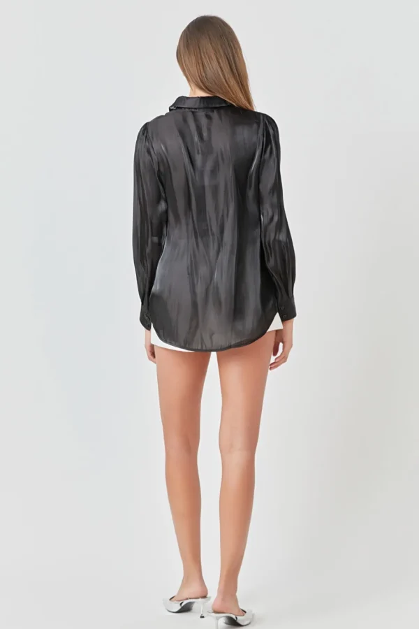 ENDLESS ROSE Shirts & Blouses | Tops*- Shiny Dress Shirt