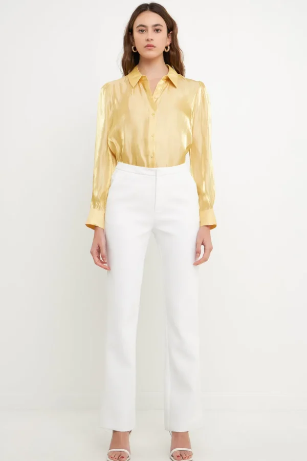 ENDLESS ROSE Shirts & Blouses | Tops*- Shiny Dress Shirt