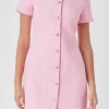 ENDLESS ROSE Tweed Dresses | Tops*- Short Sleeve Tweed Dress PINK