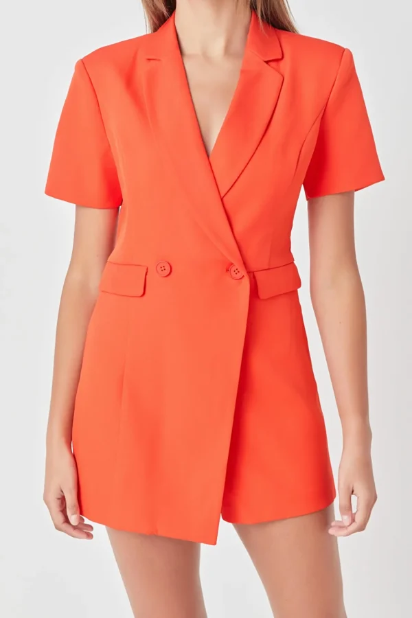 ENDLESS ROSE Blazers | Tops*- Short Sleeve Blazer Romper