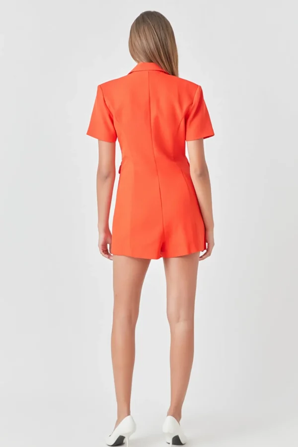 ENDLESS ROSE Blazers | Tops*- Short Sleeve Blazer Romper