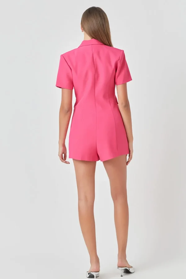 ENDLESS ROSE Blazers | Tops*- Short Sleeve Blazer Romper