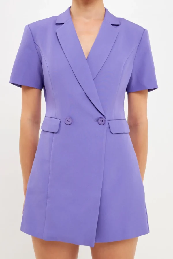 ENDLESS ROSE Blazers | Tops*- Short Sleeve Blazer Romper