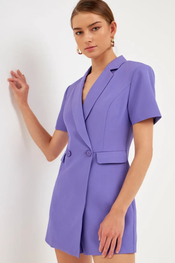 ENDLESS ROSE Blazers | Tops*- Short Sleeve Blazer Romper