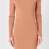 ENDLESS ROSE Sweaters & Knits | Tops*- Shoulder Pad Knit Dress CAMEL