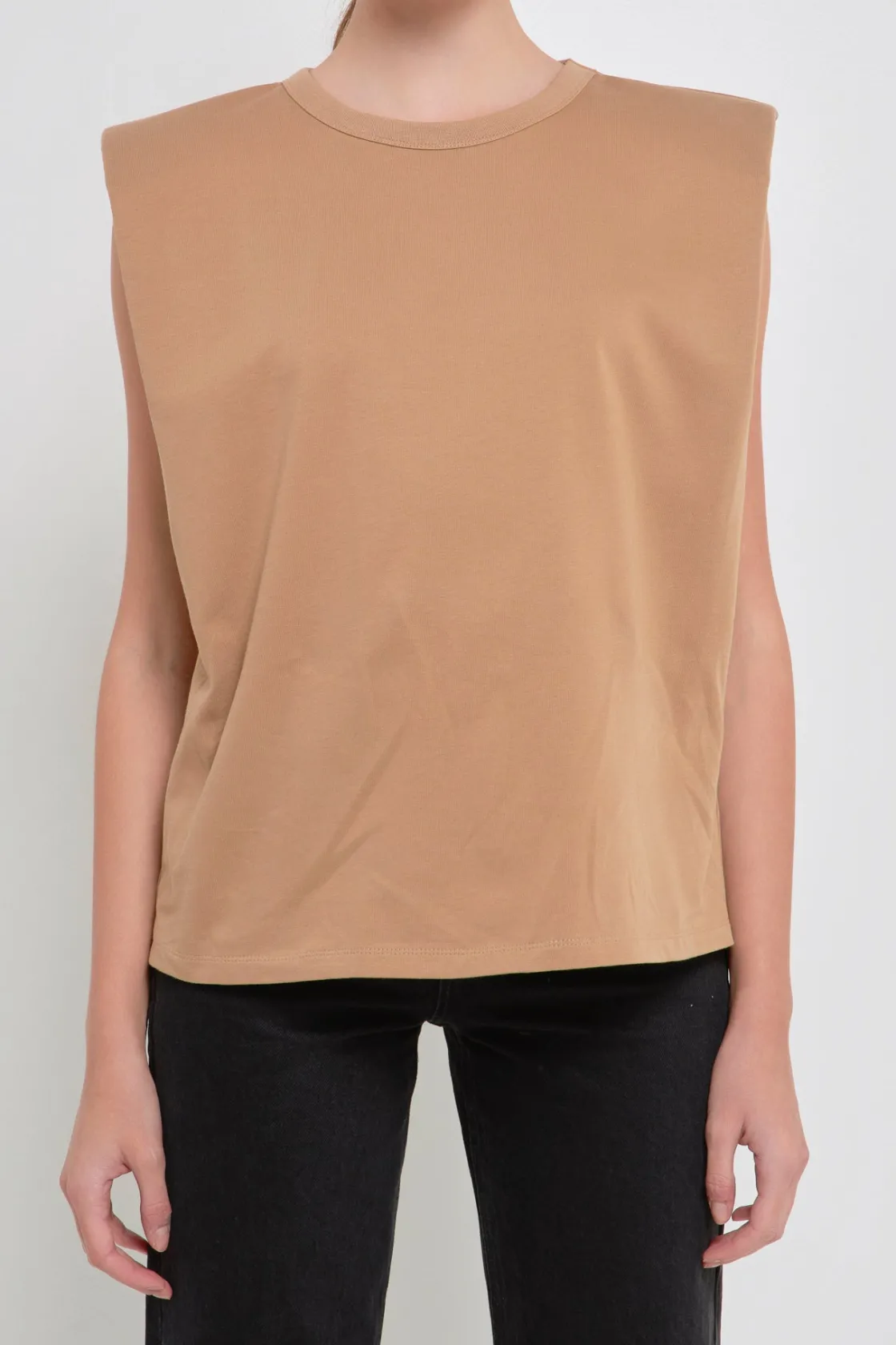 endless_rose__shoulder_pa_10.webp ENDLESS ROSE Tops*- Shoulder Pad Shirt