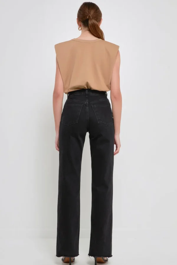 ENDLESS ROSE Tops*- Shoulder Pad Shirt