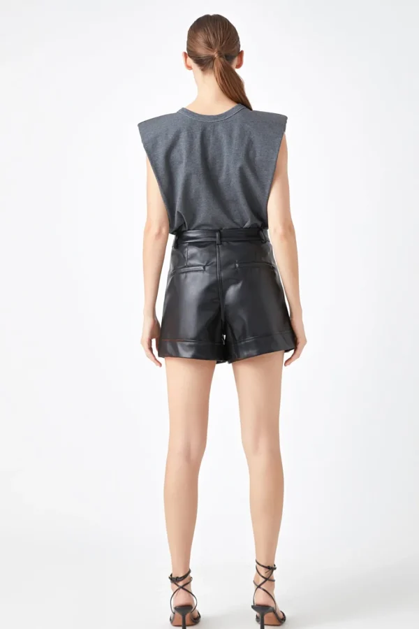 ENDLESS ROSE Tops*- Shoulder Pad Shirt