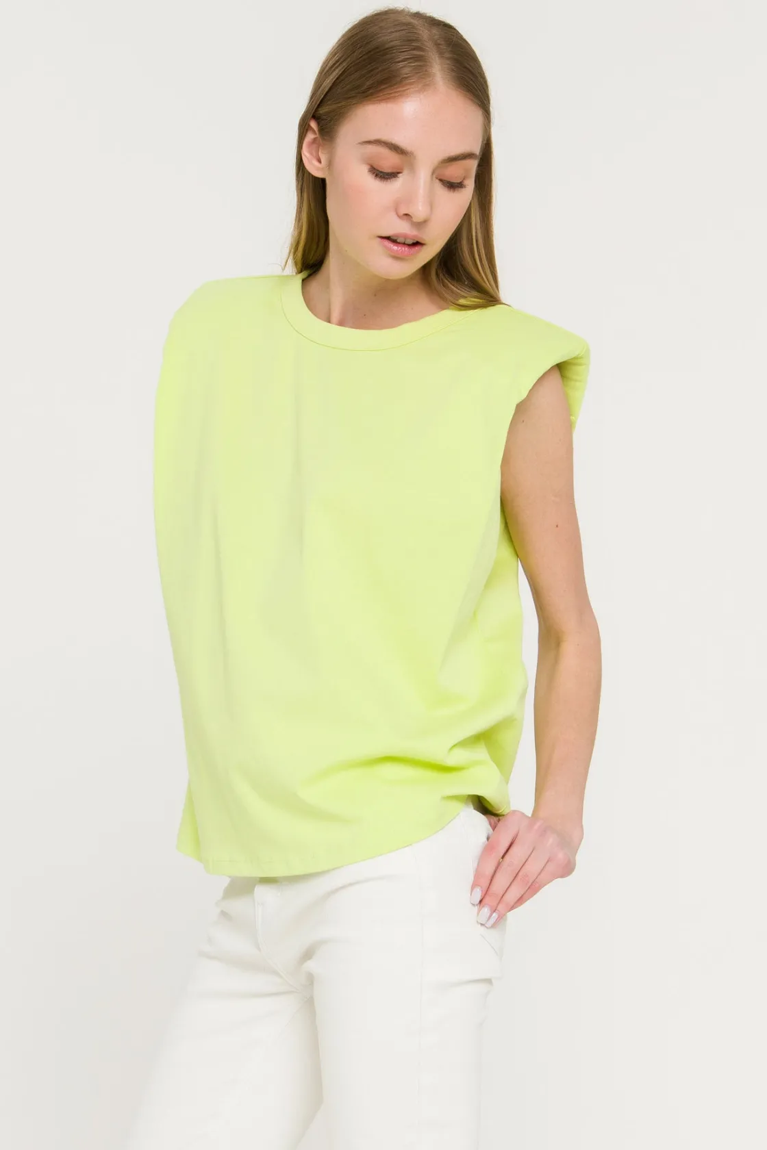 endless_rose__shoulder_pa_21.webp ENDLESS ROSE Tops*- Shoulder Pad Shirt