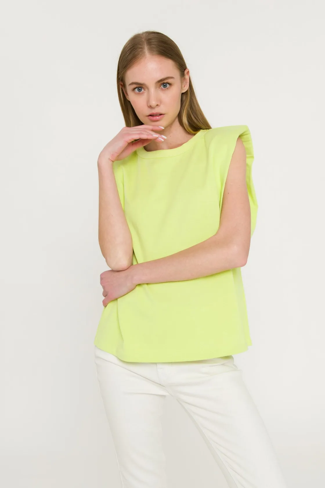 endless_rose__shoulder_pa_23.webp ENDLESS ROSE Tops*- Shoulder Pad Shirt