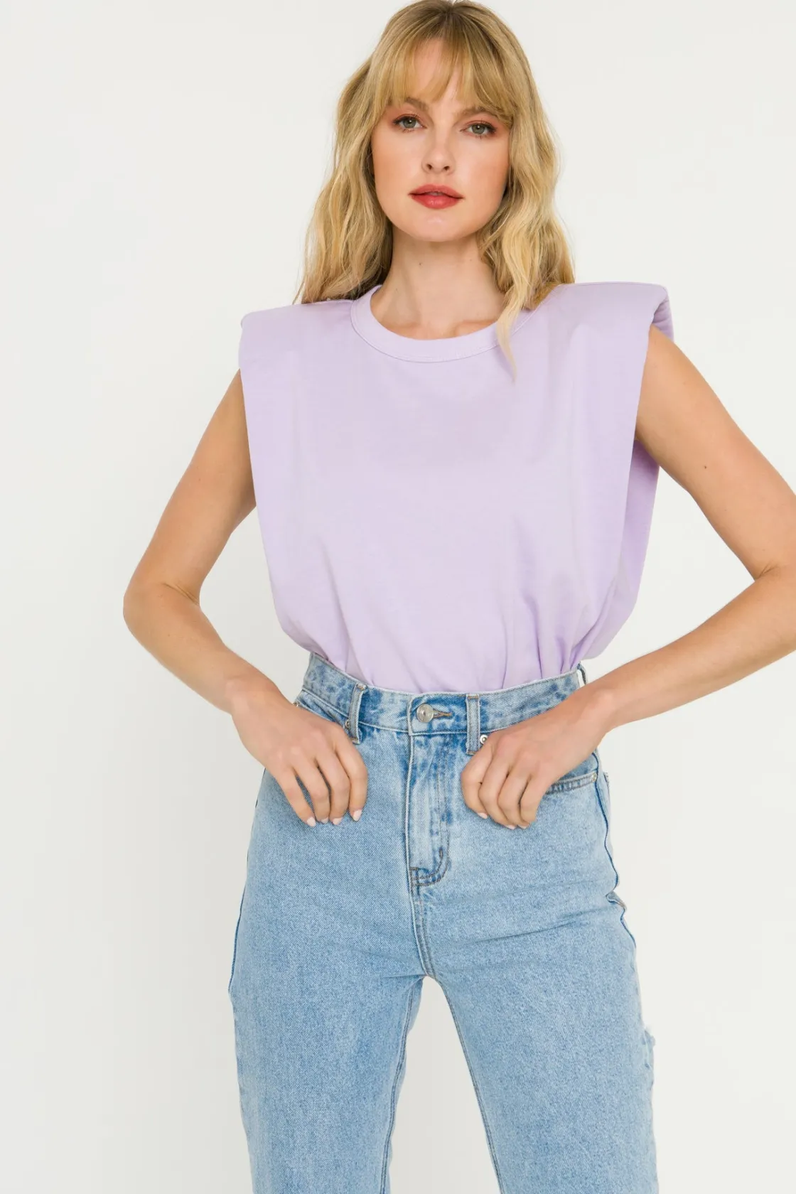 endless_rose__shoulder_pa_28.webp ENDLESS ROSE Tops*- Shoulder Pad Shirt
