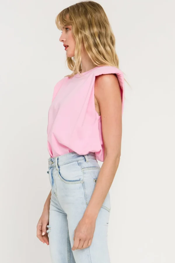 ENDLESS ROSE Tops*- Shoulder Pad Shirt