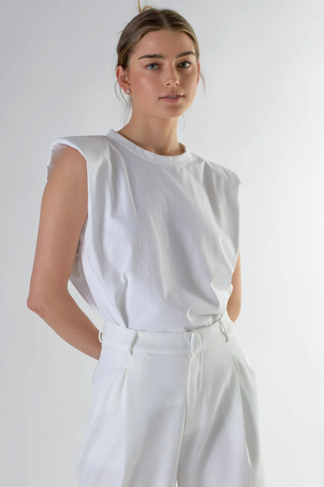 endless_rose__shoulder_pa_38.webp ENDLESS ROSE Tops*- Shoulder Pad Shirt