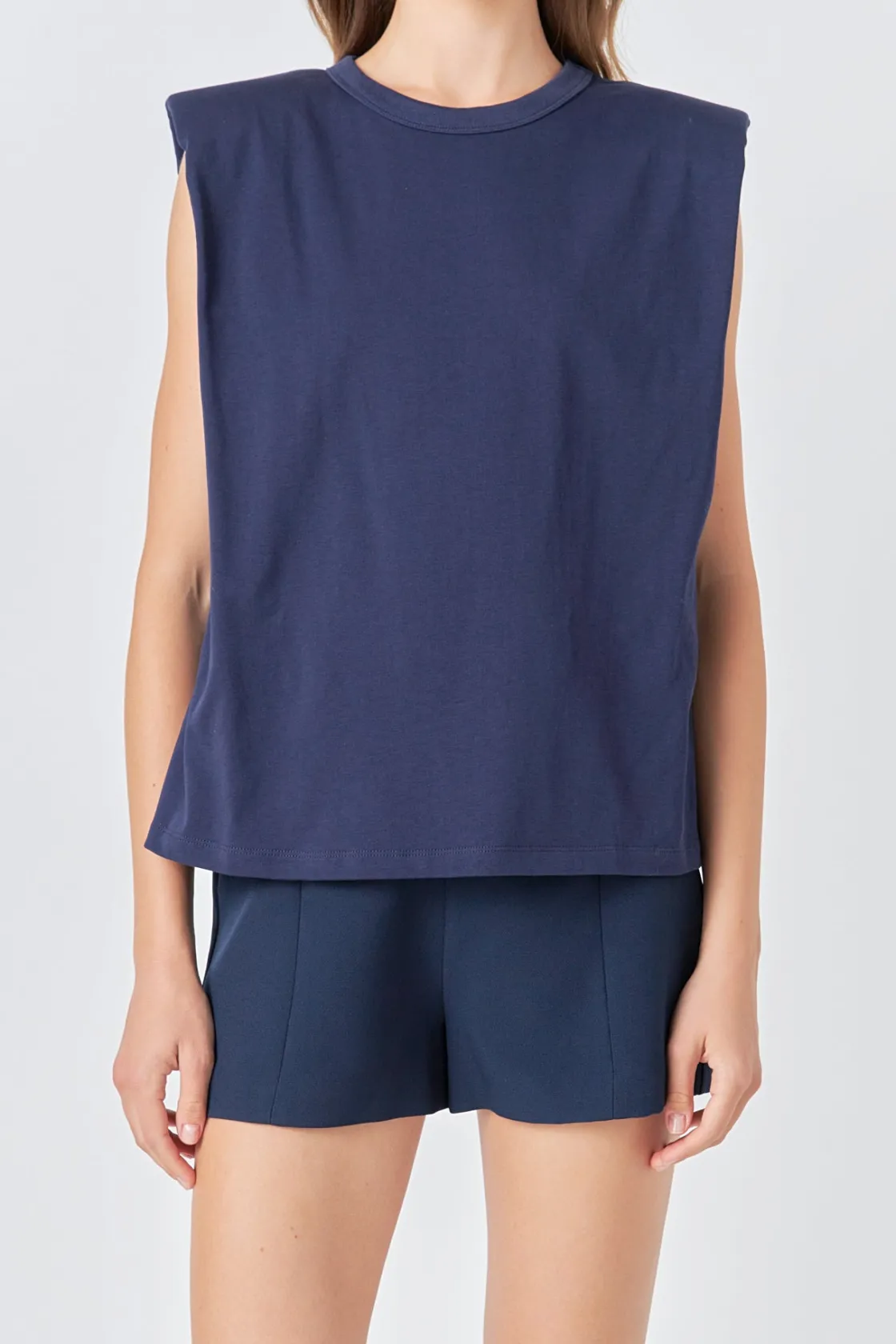 endless_rose__shoulder_pa_5.webp ENDLESS ROSE Tops*- Shoulder Pad Shirt
