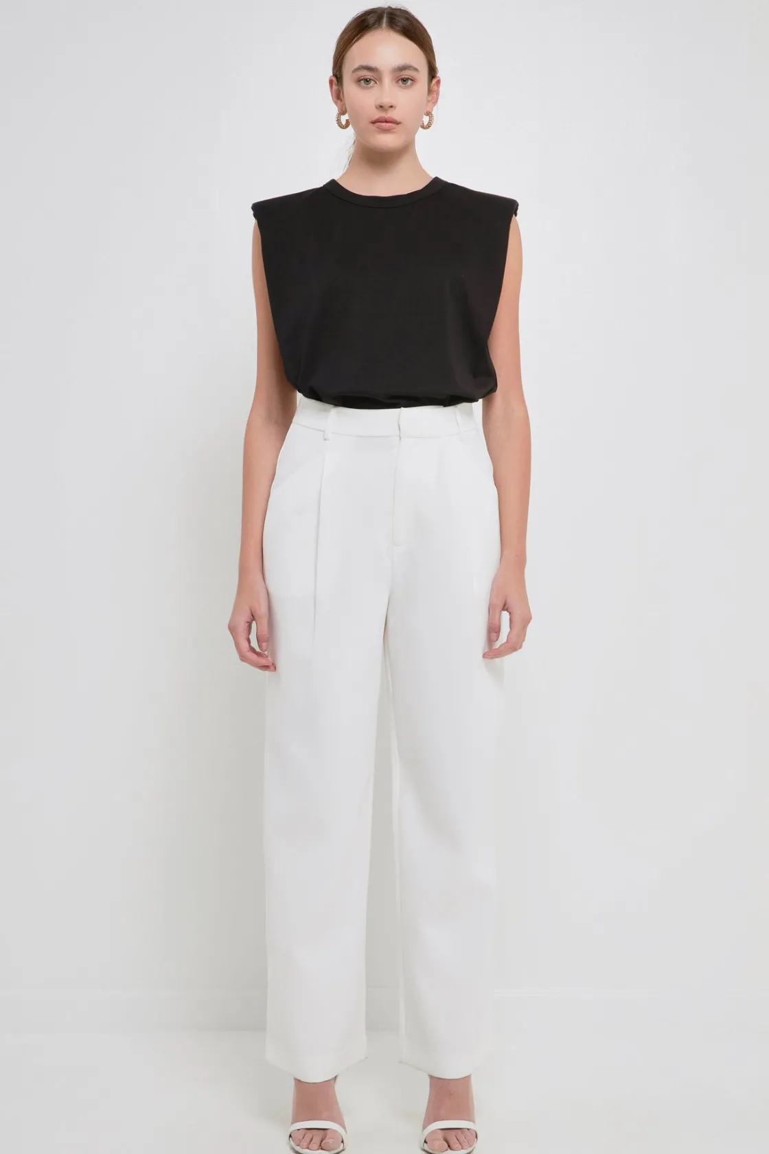 endless_rose__shoulder_pa_54.webp ENDLESS ROSE Tops*- Shoulder Pad Shirt