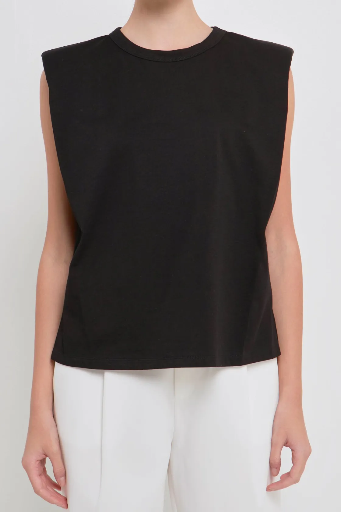 endless_rose__shoulder_pa_55.webp ENDLESS ROSE Tops*- Shoulder Pad Shirt