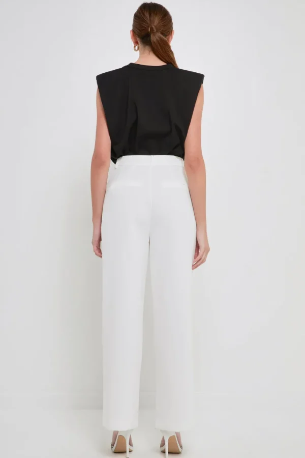 ENDLESS ROSE Tops*- Shoulder Pad Shirt