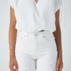 ENDLESS ROSE Tops*- Shoulder Ruched Blouson Top IVORY