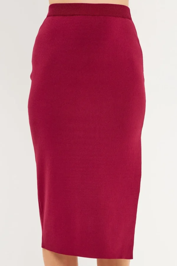 ENDLESS ROSE Sweaters & Knits | Skirts*- Side Slit Detailed Knit Midi Skirt