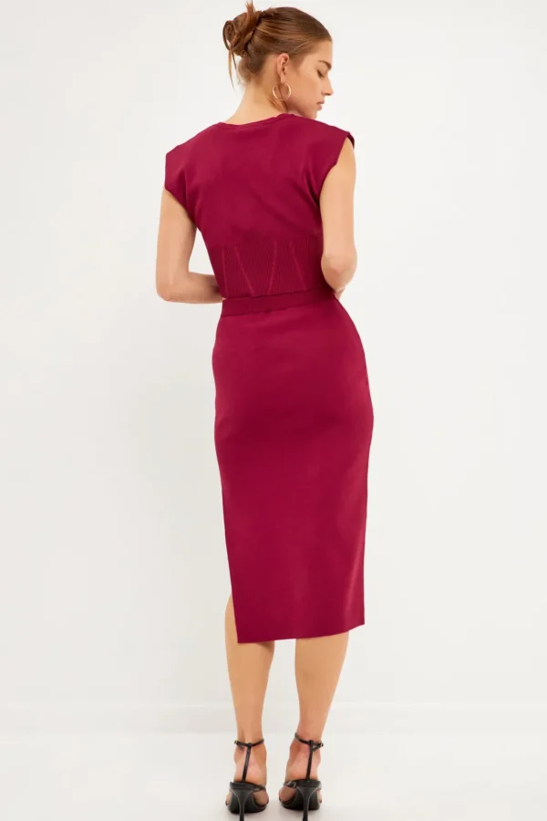 ENDLESS ROSE Sweaters & Knits | Skirts*- Side Slit Detailed Knit Midi Skirt