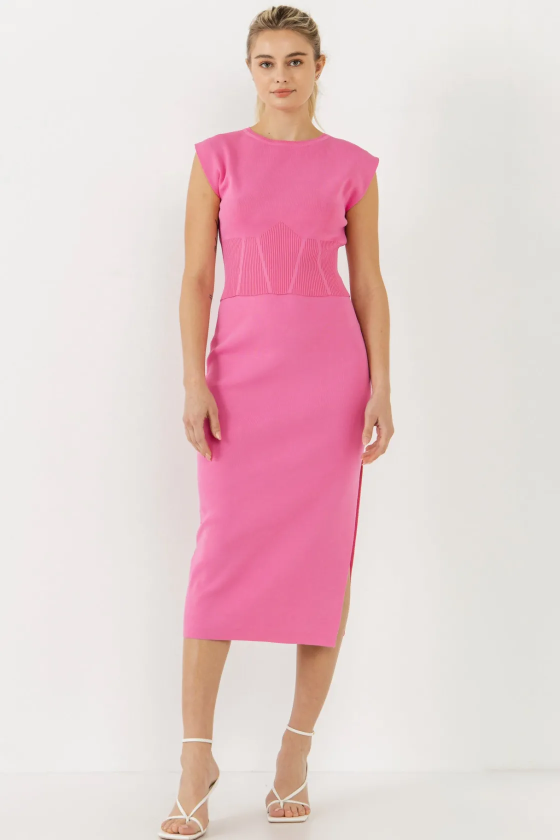 endless_rose__side_slit_d_4.webp ENDLESS ROSE Sweaters & Knits | Skirts*- Side Slit Detailed Knit Midi Skirt