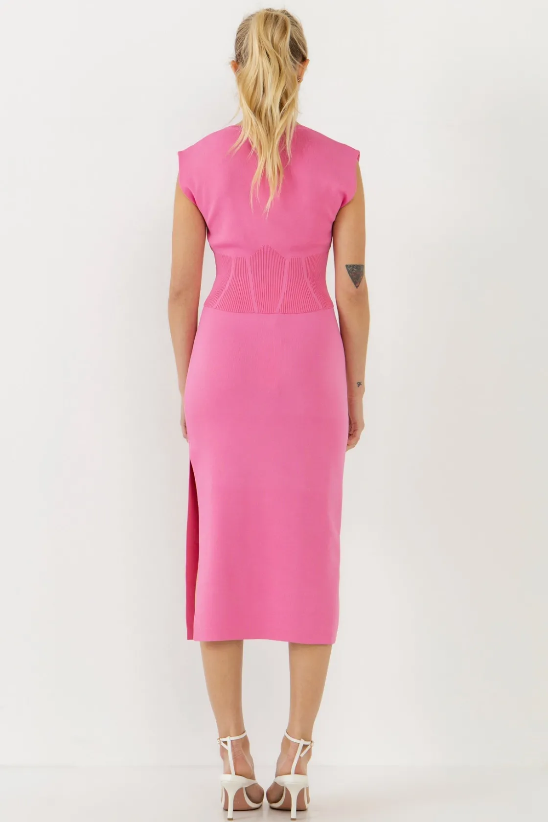 endless_rose__side_slit_d_7.webp ENDLESS ROSE Sweaters & Knits | Skirts*- Side Slit Detailed Knit Midi Skirt