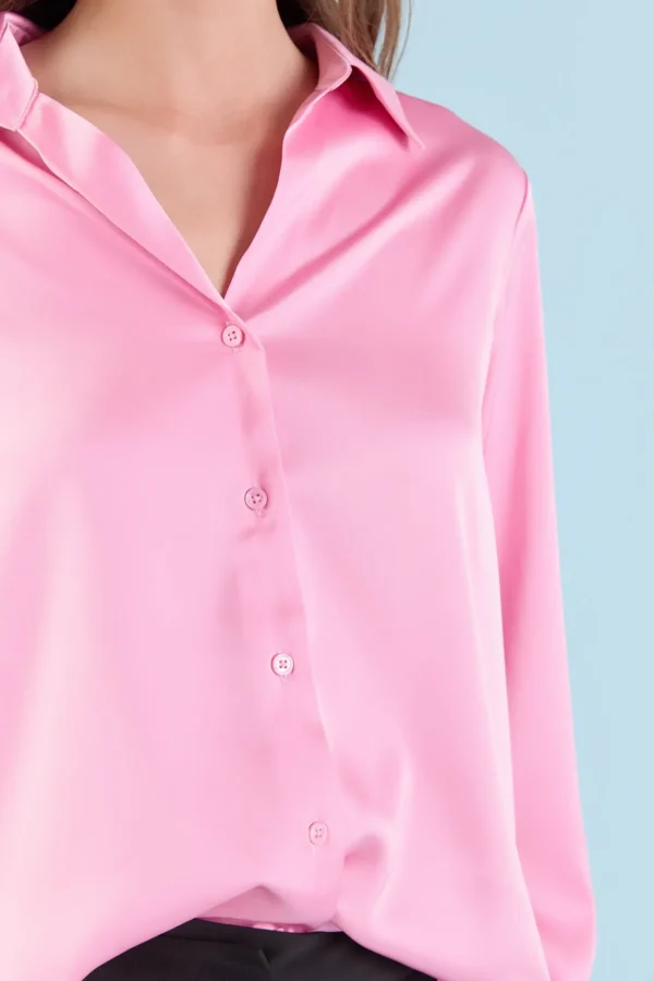 ENDLESS ROSE Shirts & Blouses | Tops*- Silky Button up Top
