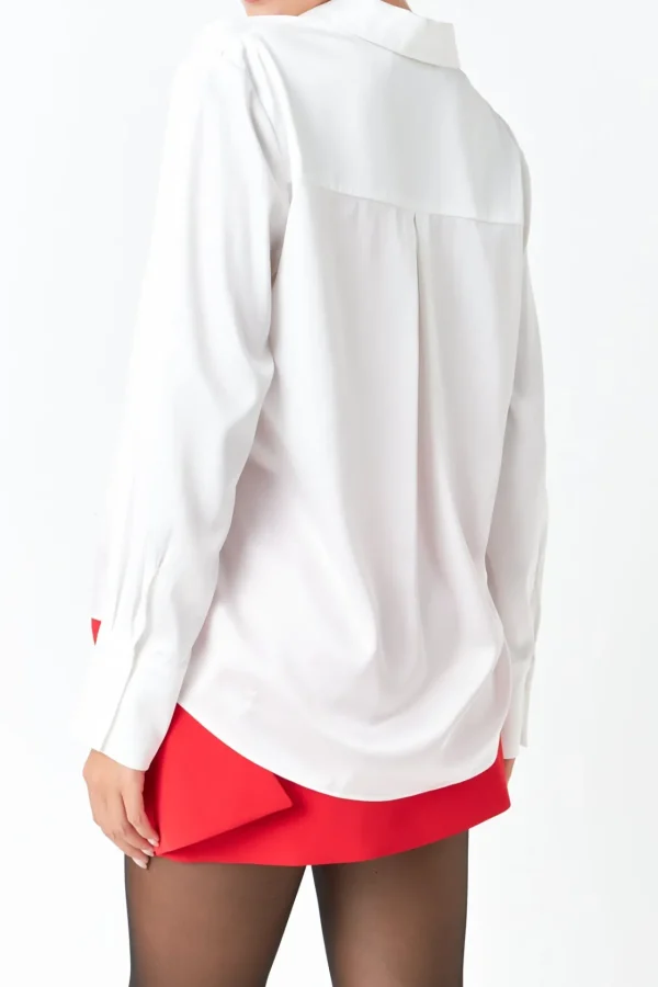 ENDLESS ROSE Shirts & Blouses | Tops*- Silky Button up Top