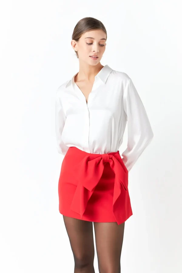 ENDLESS ROSE Shirts & Blouses | Tops*- Silky Button up Top