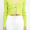 ENDLESS ROSE Sweaters & Knits*- Single Button Fine Rib Cardigan