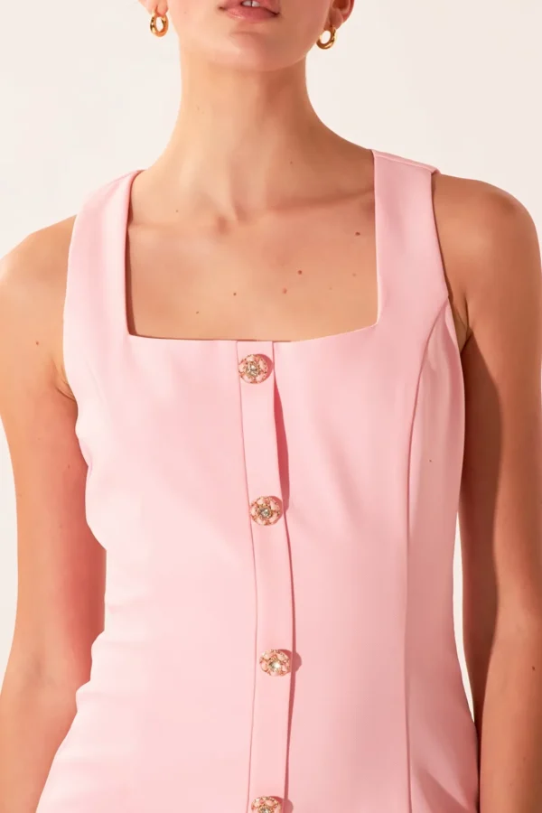 ENDLESS ROSE Matching Sets | Tops*- Sleeveless Suit Mini Dress PINK