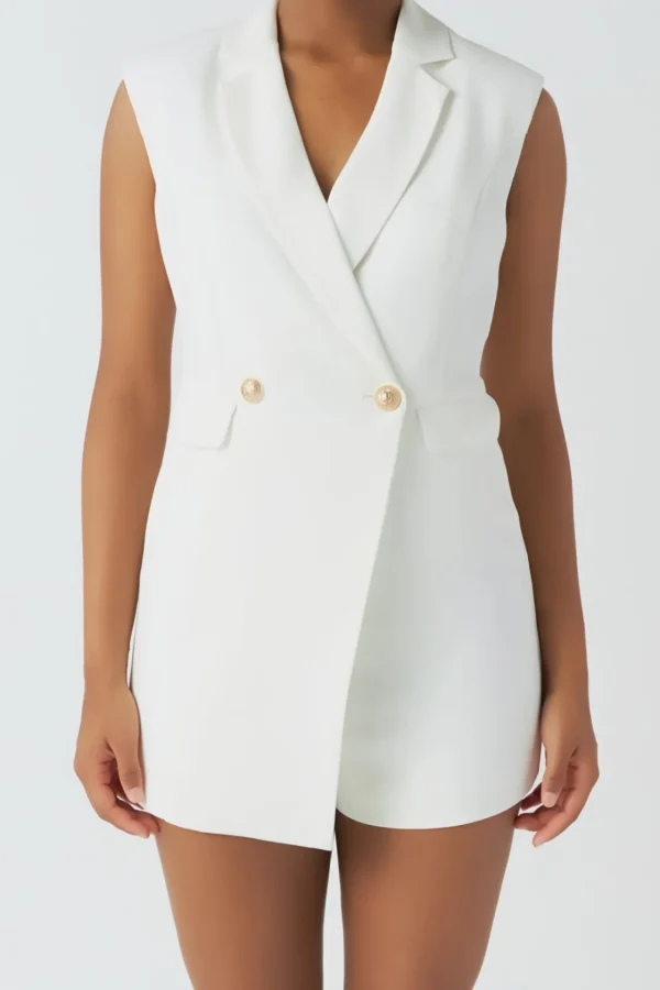 ENDLESS ROSE Blazers*- Sleeveless Blazer Romper