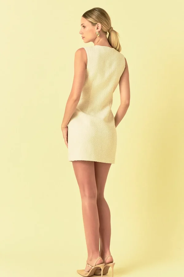 ENDLESS ROSE Little Black Dress | Tweed Dresses*- Sleeveless Tweed Mini Dress