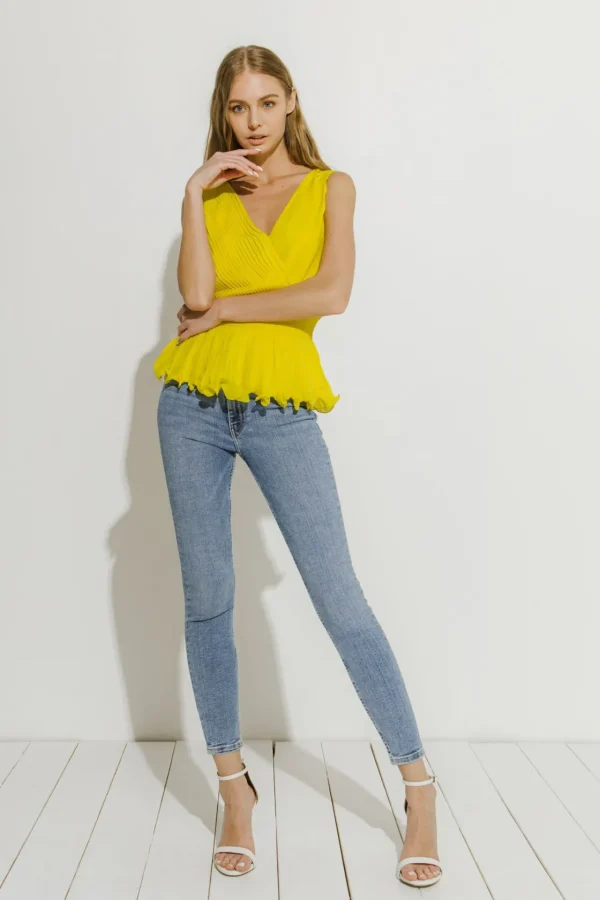 ENDLESS ROSE Tops*- Sleeveless Woven Blouse