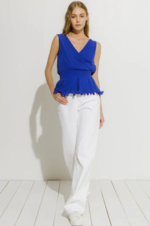 ENDLESS ROSE Tops*- Sleeveless Woven Blouse