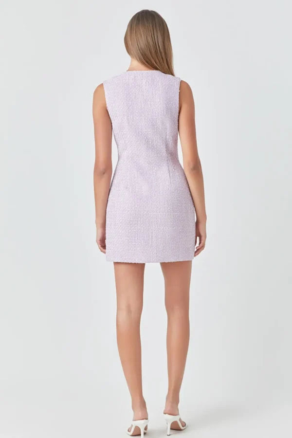 ENDLESS ROSE Little Black Dress | Tweed Dresses*- Sleeveless Tweed Mini Dress