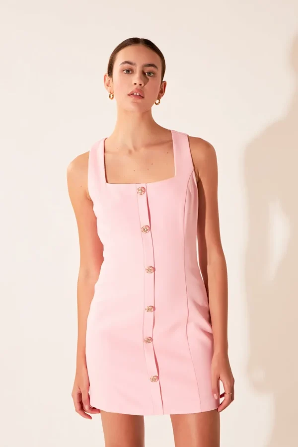 ENDLESS ROSE Matching Sets | Tops*- Sleeveless Suit Mini Dress PINK