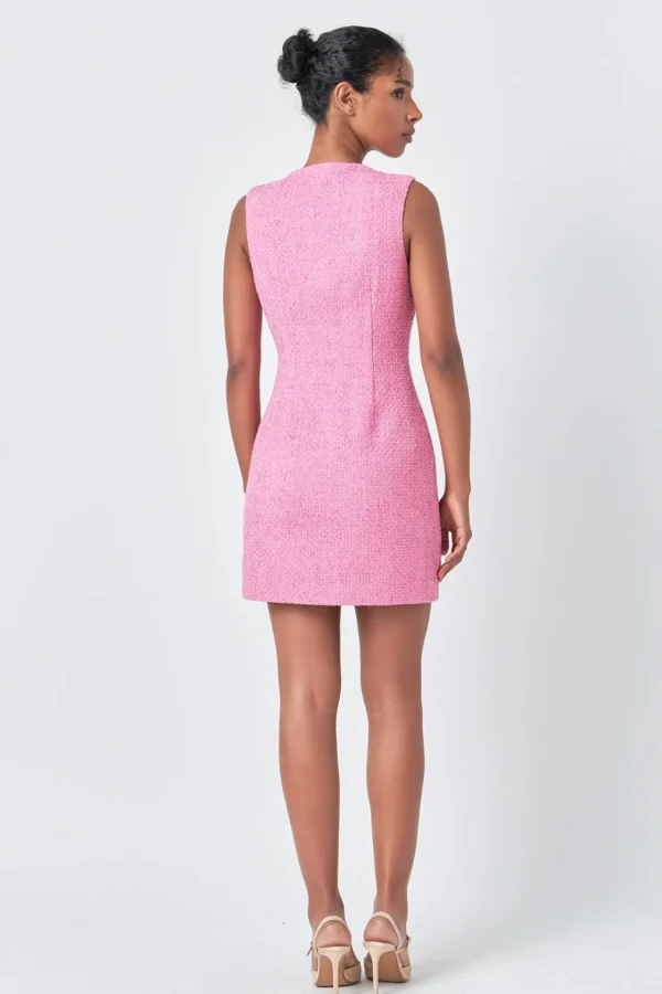 ENDLESS ROSE Little Black Dress | Tweed Dresses*- Sleeveless Tweed Mini Dress