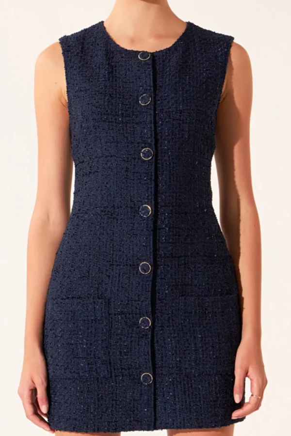 ENDLESS ROSE Little Black Dress | Tweed Dresses*- Sleeveless Tweed Mini Dress
