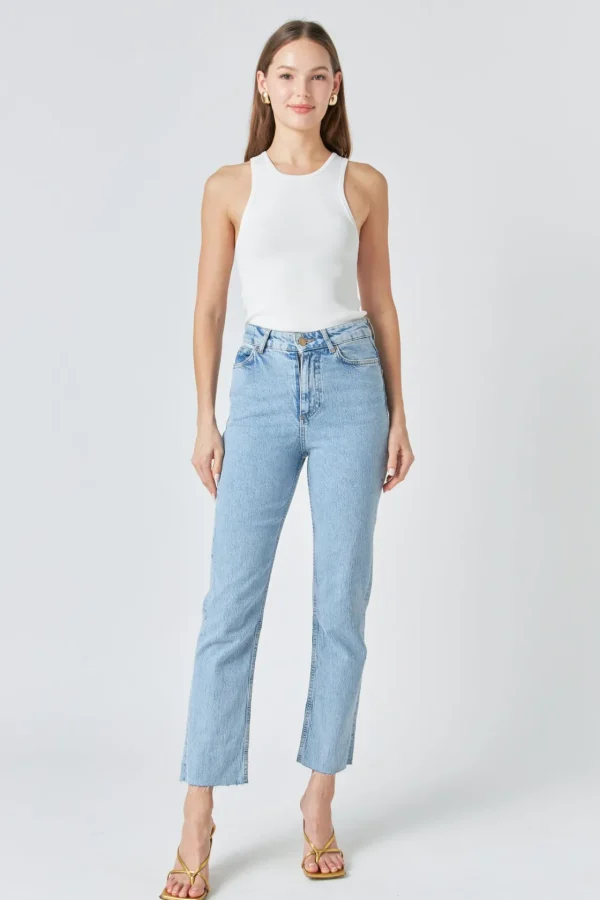 ENDLESS ROSE Tops*- Sleeveless Basic Knit Top